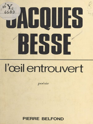 cover image of L'œil entrouvert